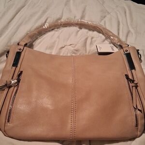 Chic Tan Leather Hobo Bag